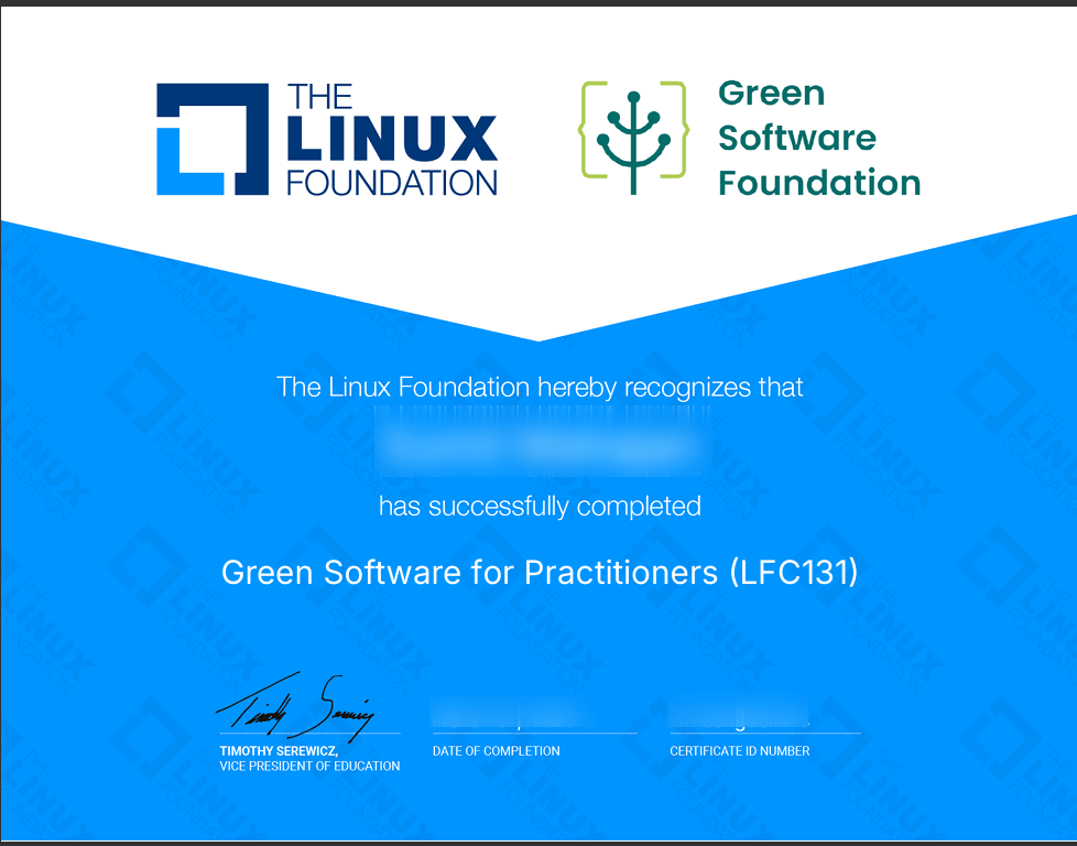 Green Software Professionals Certification